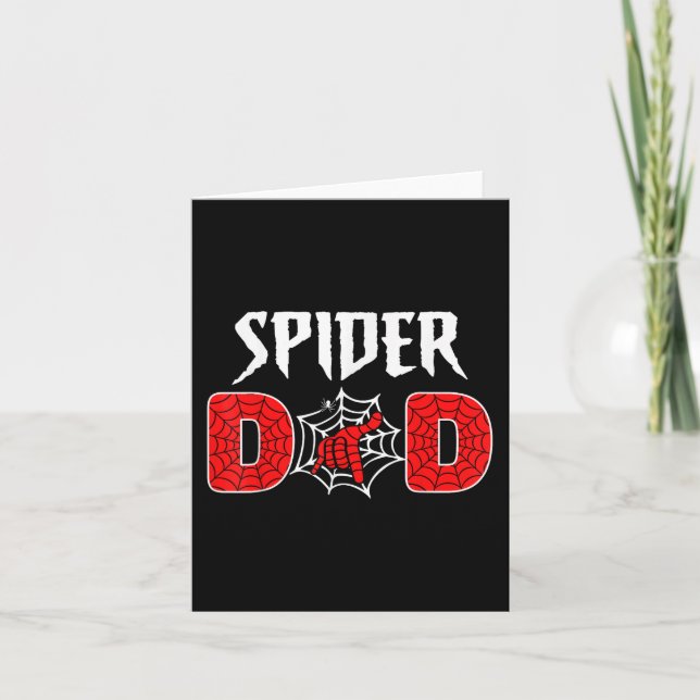 Mens Spider Web Dad Fathers Day Cool Dad  Card (Front)