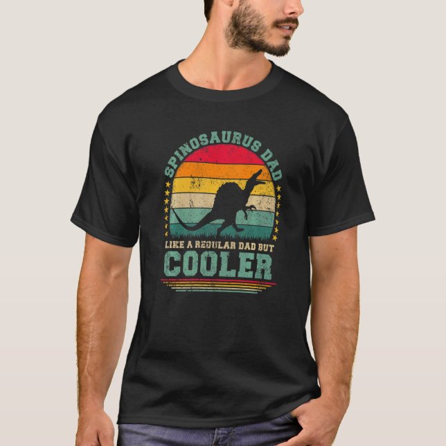 Mens Spinosaurus Dad Like A Regular Dad But Cooler T-Shirt (Front)