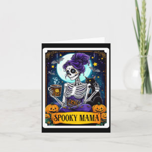 Mens Spooky Mama Tarot Card Halloween Mom Skull