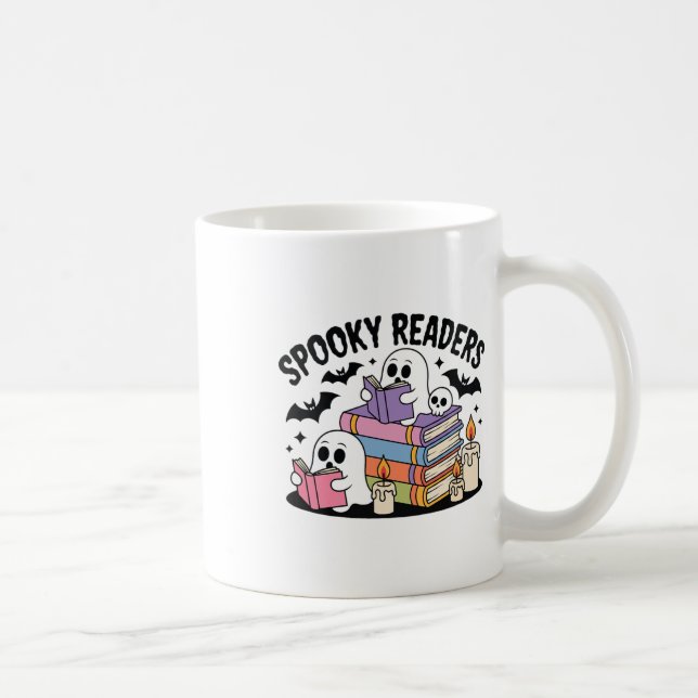 Mens Spooky Reader Halloween  Coffee Mug (Right)