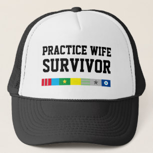 Mens Sportswear Baseball PRACTICE WIFE SURVIVOR Trucker Hat