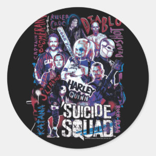 Mens Squad The Squad Performance Design Classic Round Sticker