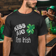 Men's St. Patrick's Day Kiss Me I'm Irish Black