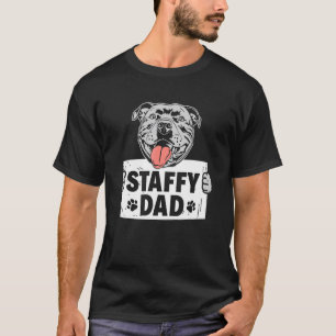Mens Staffy Dad Staffordshire Bull Terrier T-Shirt