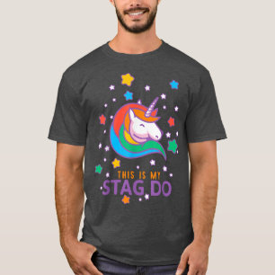 Mens Stag Do Party Unicorn, Funny matching set, 1 T-Shirt