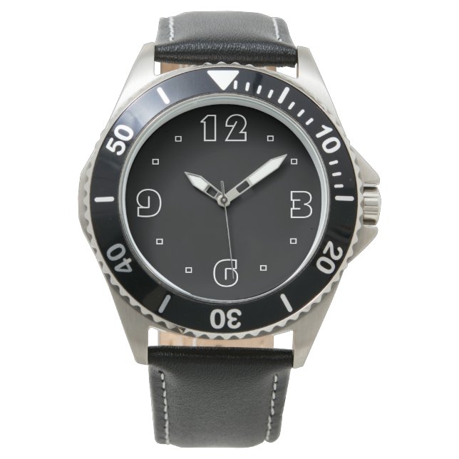 Mens Stainless Steel Water Resistent> Divers Watch (Front)