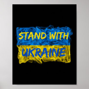Mens Stand With Ukraine, Ukrainian Flag, Solidarit Poster