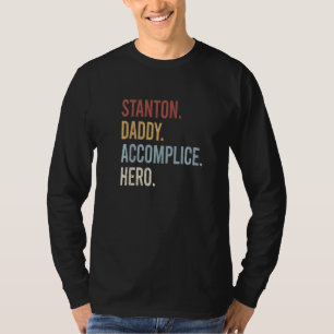 Mens Stanton Daddy Accomplice Hero Retro Style Vin T-Shirt