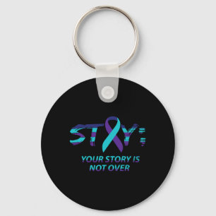 Mens Stay Semicolon Suicide Awareness Mental Keychain