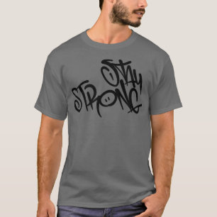 Mens STAY STRONG Gym Fitness Workout Bodybuilding T-Shirt