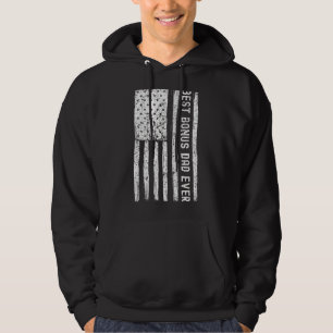 Mens Step Dad Best Bonus Dad Ever For Stepdad Amer Hoodie