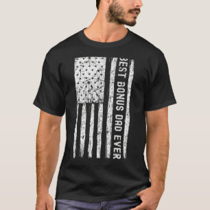 Mens Step Dad Best Bonus Dad Ever For Stepdad Amer T-Shirt