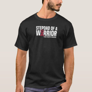 Mens Stepdad Of A Warrior Brain Aneurysm Awareness T-Shirt