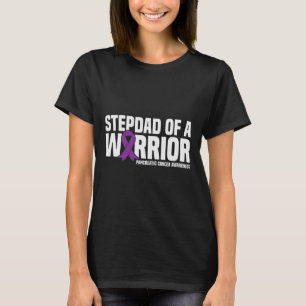 Mens Stepdad of a Warrior Pancreatic Cancer Awaren T-Shirt