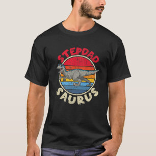 Mens Stepdad Saurus I Velociraptor I Family Matchi T-Shirt