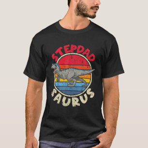 Mens Stepdad Saurus I Velociraptor I Family Matchi T-Shirt