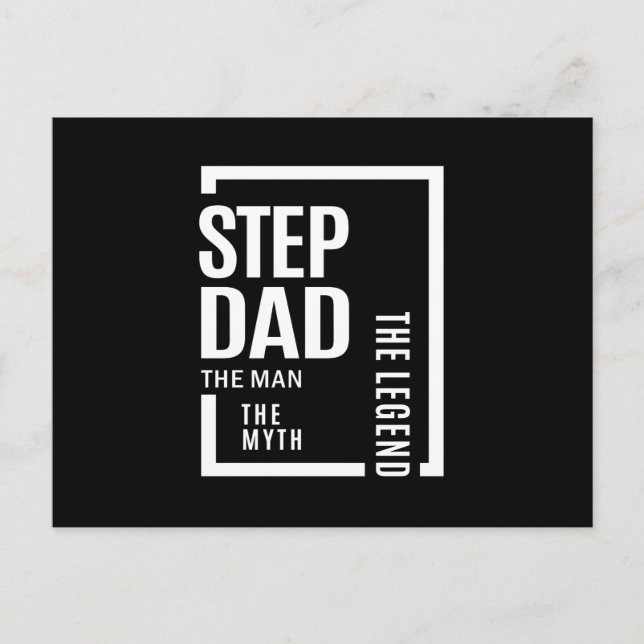 Mens Stepdad The Man The Myth The Legend Gift Postcard (Front)