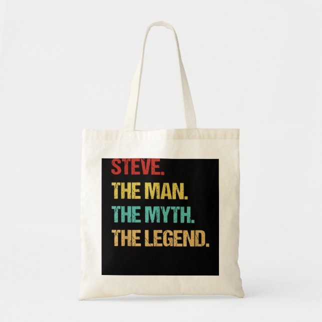 Mens Steve Name Tote Bag (Front)