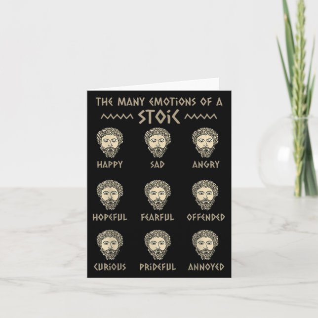 Mens Stoicism Quote Marcus Aurelius Philosophy Fun Card (Front)