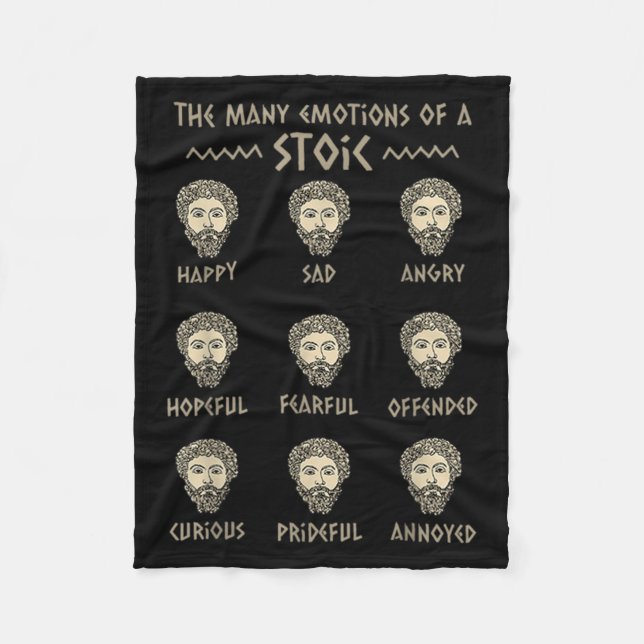 Mens Stoicism Quote Marcus Aurelius Philosophy Fun Fleece Blanket (Front)
