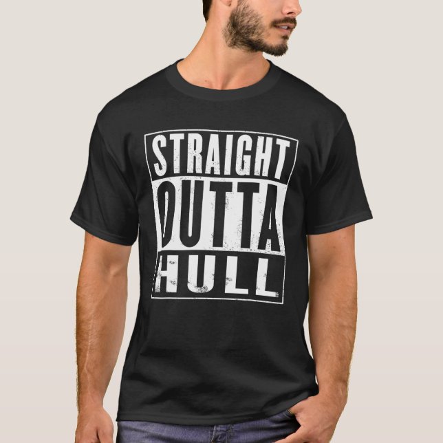 Mens Straight Outta Hull Funny T-Shirt (Front)