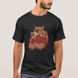 Mens Strong Dadabear - Father Of Twins Kids Daught T-Shirt