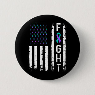 Mens Suicide Prevention Flag Fight Mental Health 2 Inch Round Button