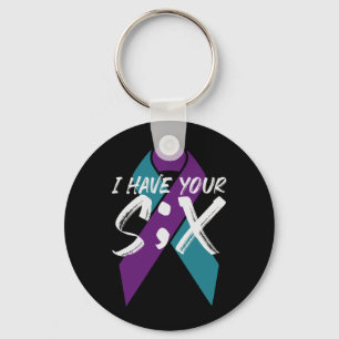 Mens Suicide Semicolon Six Gift Performance Keychain