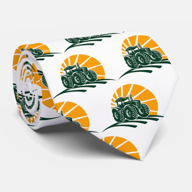 Men's Sunset Farm Tractor   Tie (Rolled)