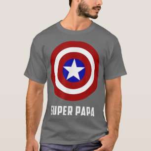 Mens Super Papa Funny Dad Best Fathers Day Gifts T-Shirt