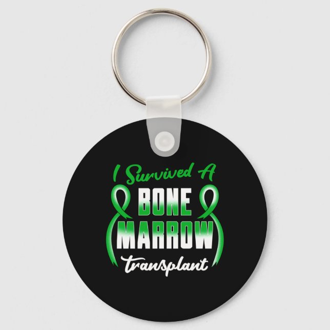 Mens Survived Bone Marrow Donator Organ Donor Keychain (Front)