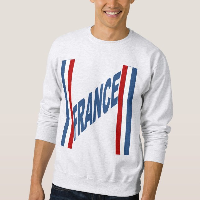 Men's Sweatshirt  ash  DESIGN  FRANCE (Front)