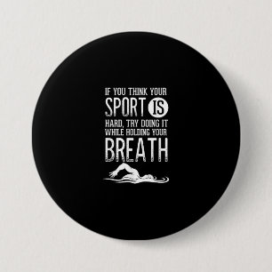 Mens Swim Swimmer Swimming Sport Practice 3 Inch Round Button
