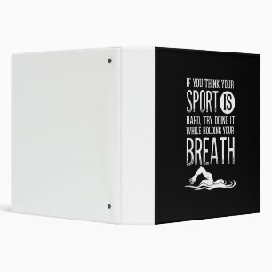 Mens Swim Swimmer Swimming Sport Practice Binder