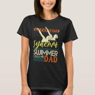 Mens Synchronized Swimming Dad Favorite Synchro Sw T-Shirt