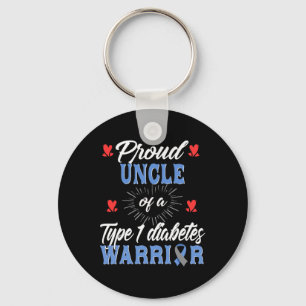 Mens T1d Proud Uncle Diabetes Awareness Type 1 Ins Keychain