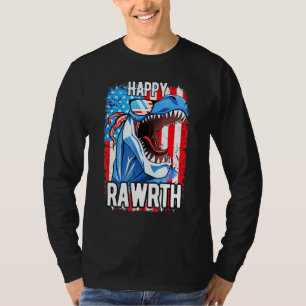 Mens T-Rex Us Independence Day 4th Of July T-Shirt