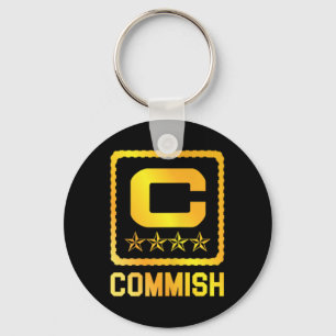 Mens T Shirt Commish Fantasy Football Draught Comm Keychain