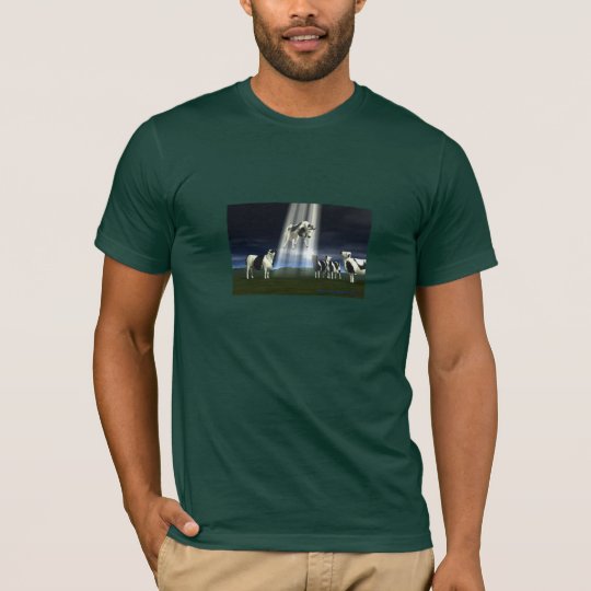 Men's T-Shirt featuring Cow Abduction Illustration