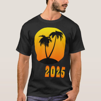 Men's T-shirt with a print of palm trees