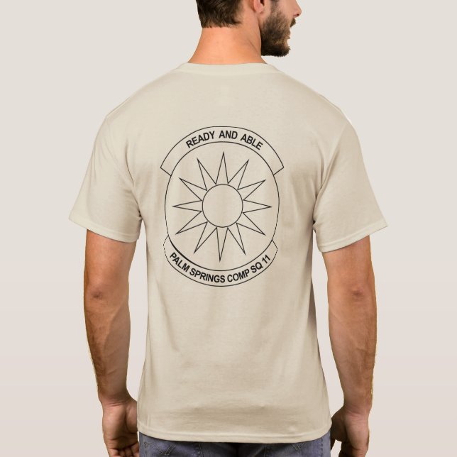 Men's T-shirt with back squadron logo  (Back)