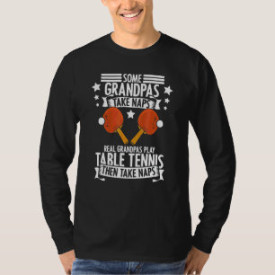 Mens Table Tennis Grandpa Ping Pong T-Shirt