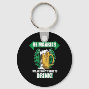 Mens Team Groom Stag Party Beer Men  Keychain