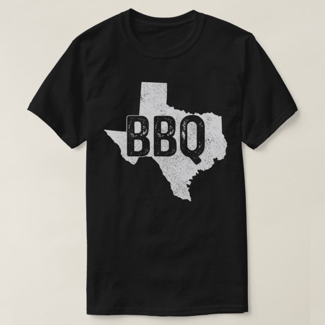 Mens Teas BBQ Grilling Chef State Map Teas Barbecu T-Shirt (Design Front)