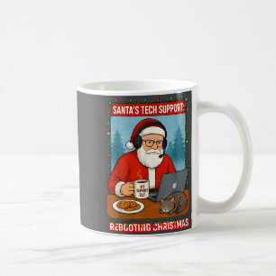 mens Tech Santa s Rebooting Support Coffee Mug