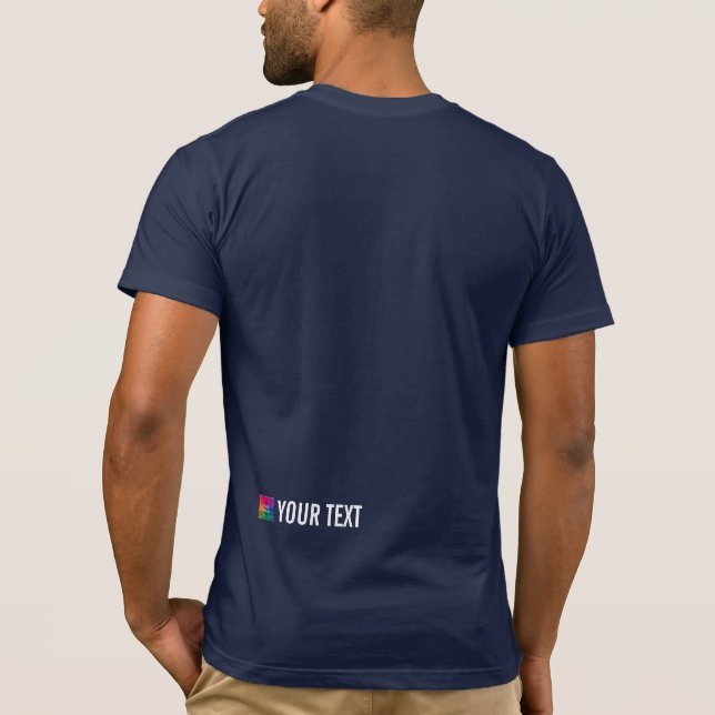Mens Template Tee Shirt Bella Canvas Back Print (Back)