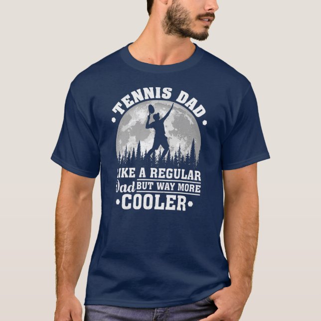Mens Tennis Dad Like A Regular Dad Funny Tennis T-Shirt (Front)