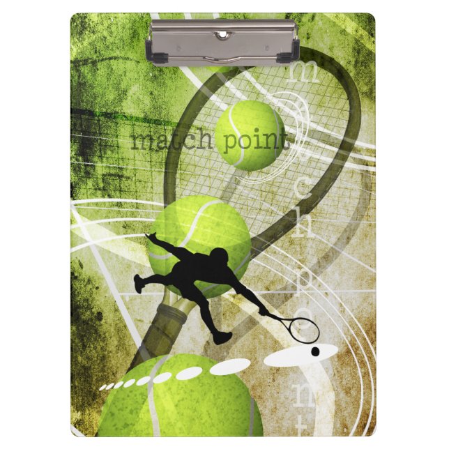 mens tennis graphics clipboard (Front)