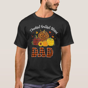 Mens Thankful Grateful Blessed Pumpkin Leopard Pla T-Shirt