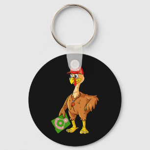 Mens Thanksgiving Turkey Sell Coach Funny Boys Kid Keychain